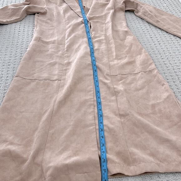 Sabo skirt brown suede texture coat - Picture 4 of 4